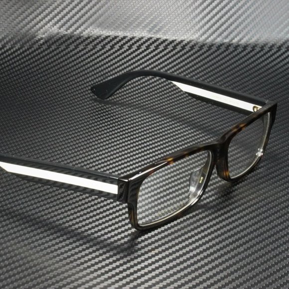 Gucci Men's 56mm Rectangular Havana Eyeglasses - Picture 3 of 4